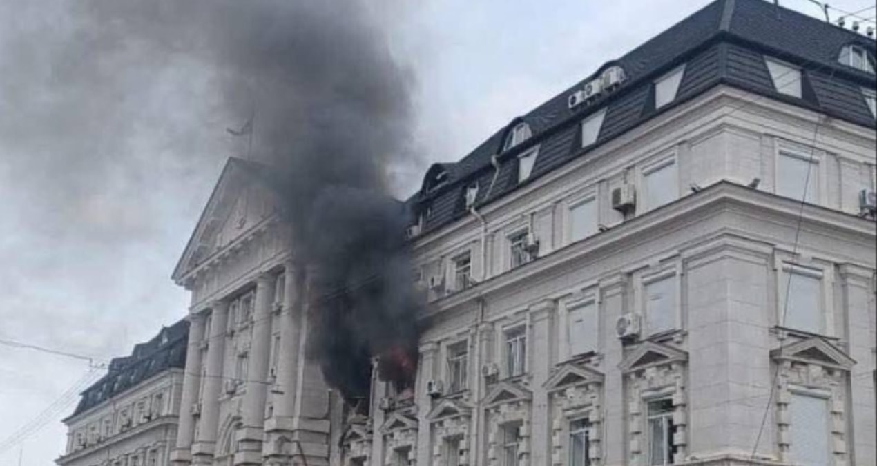 Rusya’nın insansız hava aracı Kiev’deki Ukrayna Güvenlik Servisi binasını vurdu