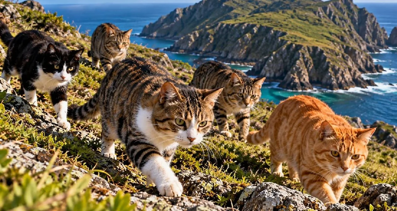 Adaya bırakılan 5 kedi felaketi yaşattı