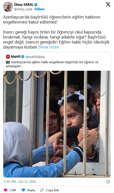 Aliyev'in partisinden AKP'ye sert tepki: 'Bu zararlı siyasetten vazgeçin - www.gundemedair.com