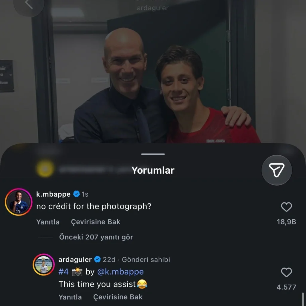 Arda Güler ve Mbappé'den Sosyal Medyada Dostane Etkileşim - www.gundemedair.com