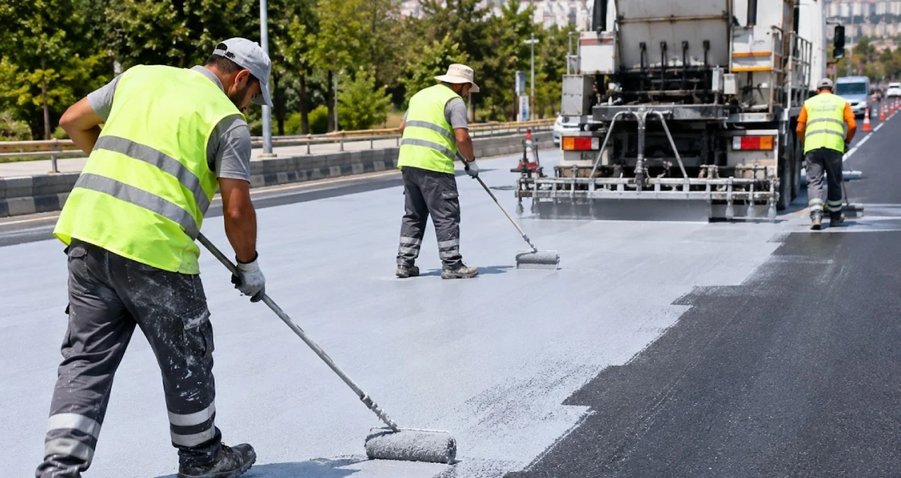 Siyah asfalt dönemi kapandı: 322 kilometrelik yolu griye boyadılar - Sözcü Gazetesi