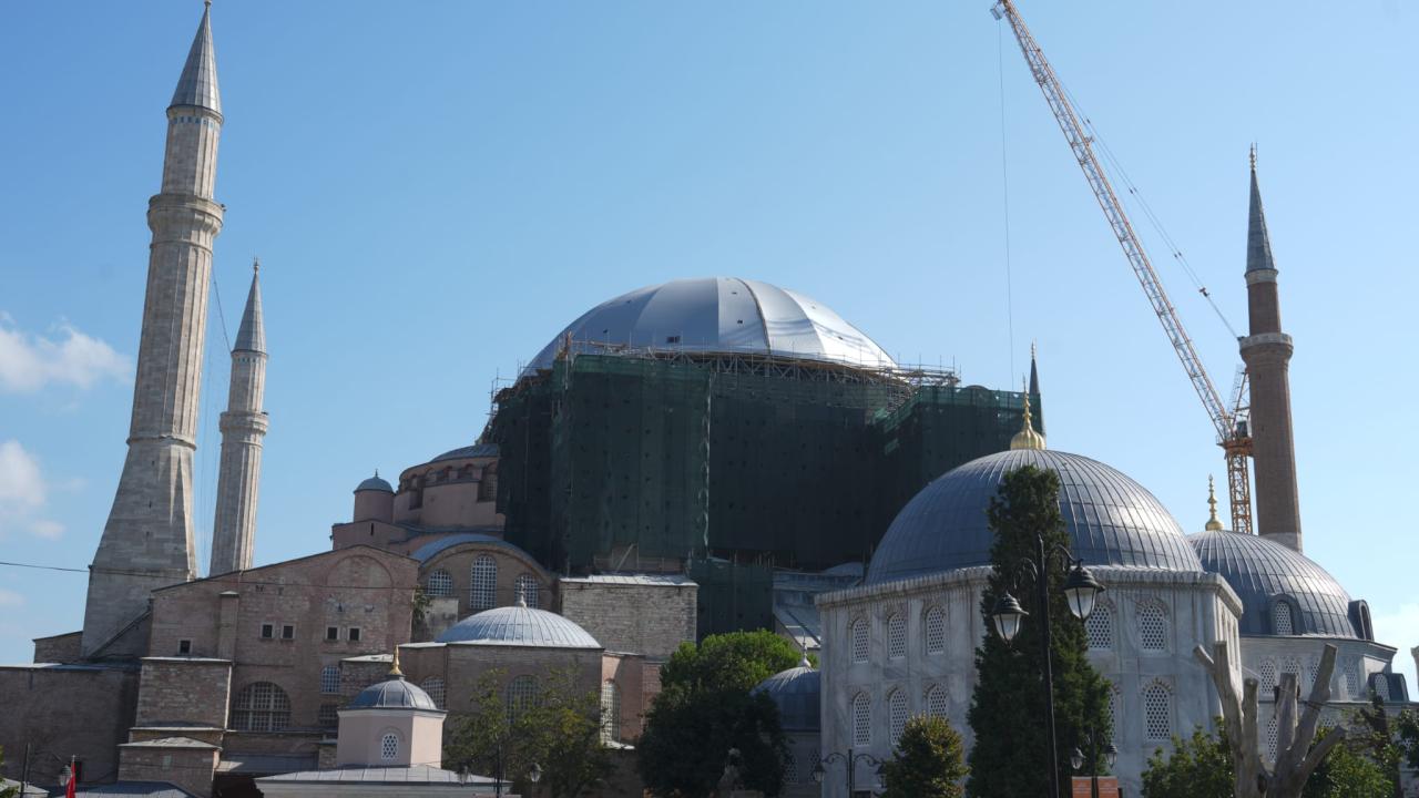 Ayasofya-i Kebir Cami-i Şerifi’nde restorasyon, konservasyon ve güçlendirme çalışmaları titizlikle devam ediyor