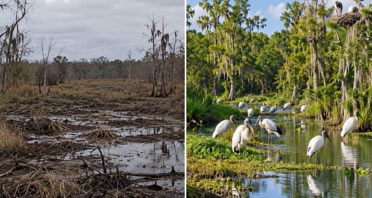 Florida’da emekli çift, bataklığı yapılaşmadan koruyarak doğal yaşam alanı oluşturdu