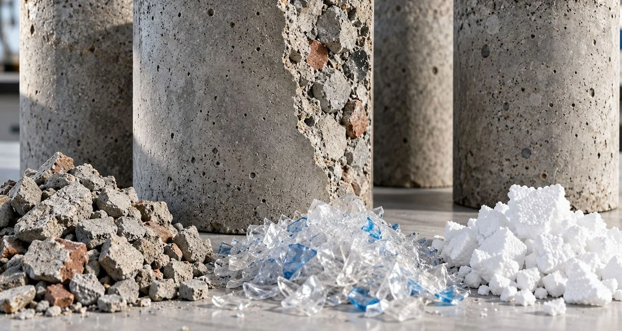 Beton harcına plastik ve köpük karıştırdılar - www.gundemedair.com