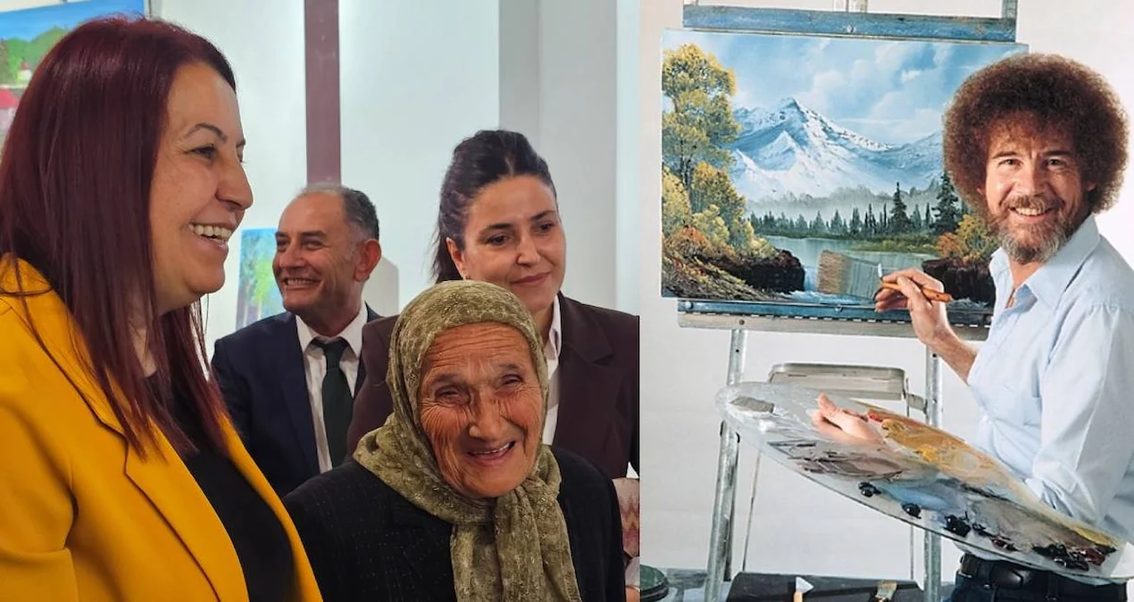 Televizyonda izlediği ressam Bob Ross hayatını değiştirdi: 81 yaşında 2. sergisini açtı!