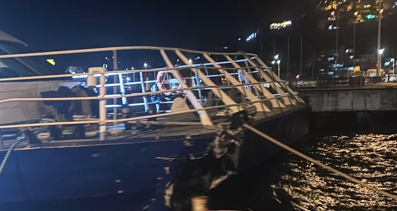 İstanbul Deniz Otobüsü, Mudanya İskelesi’ne çarptı