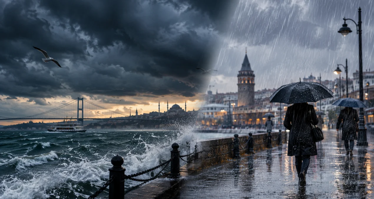 İstanbul’u iki yandan vuracak: Fırtına ve sağanak geliyor