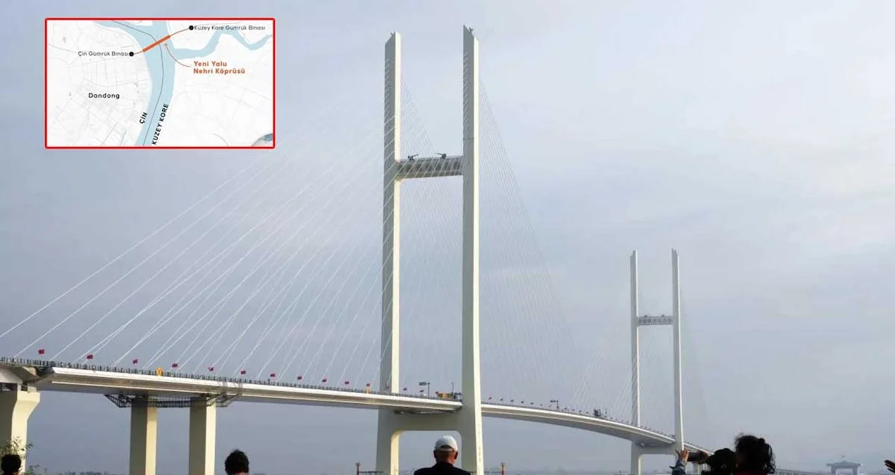 Çin ile Kuzey Kore arasındaki Yeni Yalu Nehri Köprüsü 12 yıl sonra açıldı - www.gundemedair.com