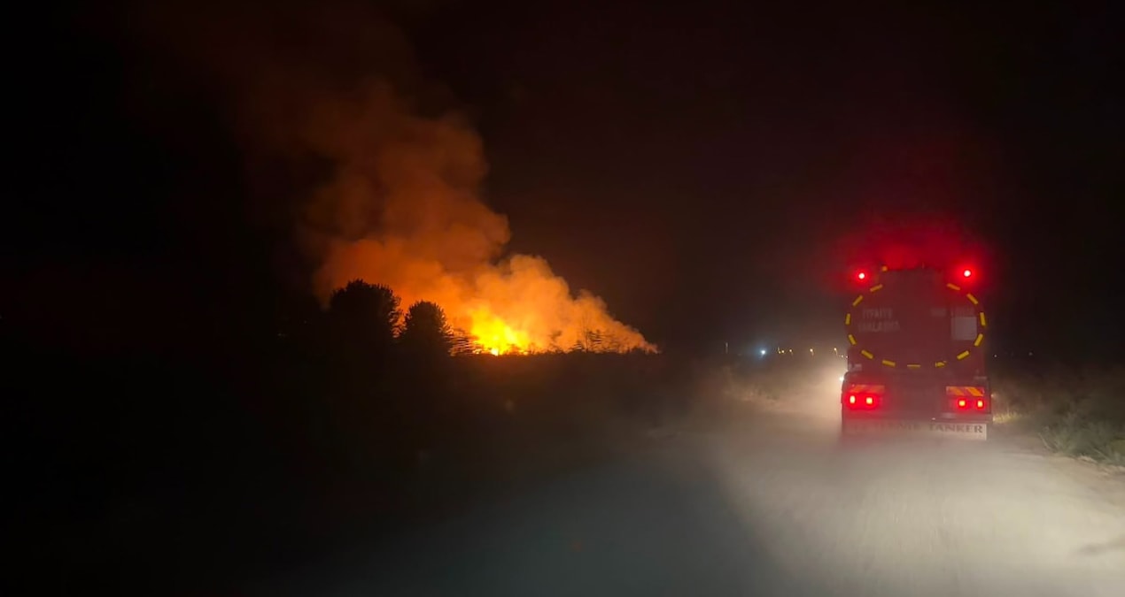 İznik’te sazlıkta çıkan yangın itfaiye ekiplerince kontrol altına alındı