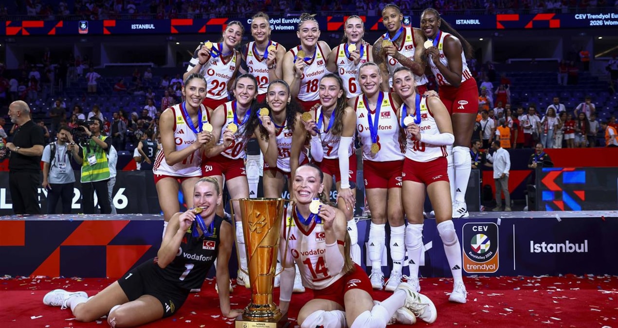 A Milli Kadın Voleybol Takımı, Avrupa Şampiyonası’nda ikinci kez şampiyon oldu
