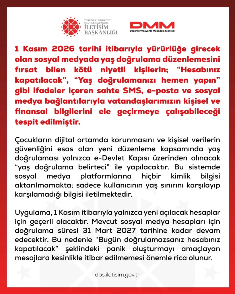DMM’den sosyal medyada yaş doğrulama tuzaklarına karşı uyarı - www.gundemedair.com