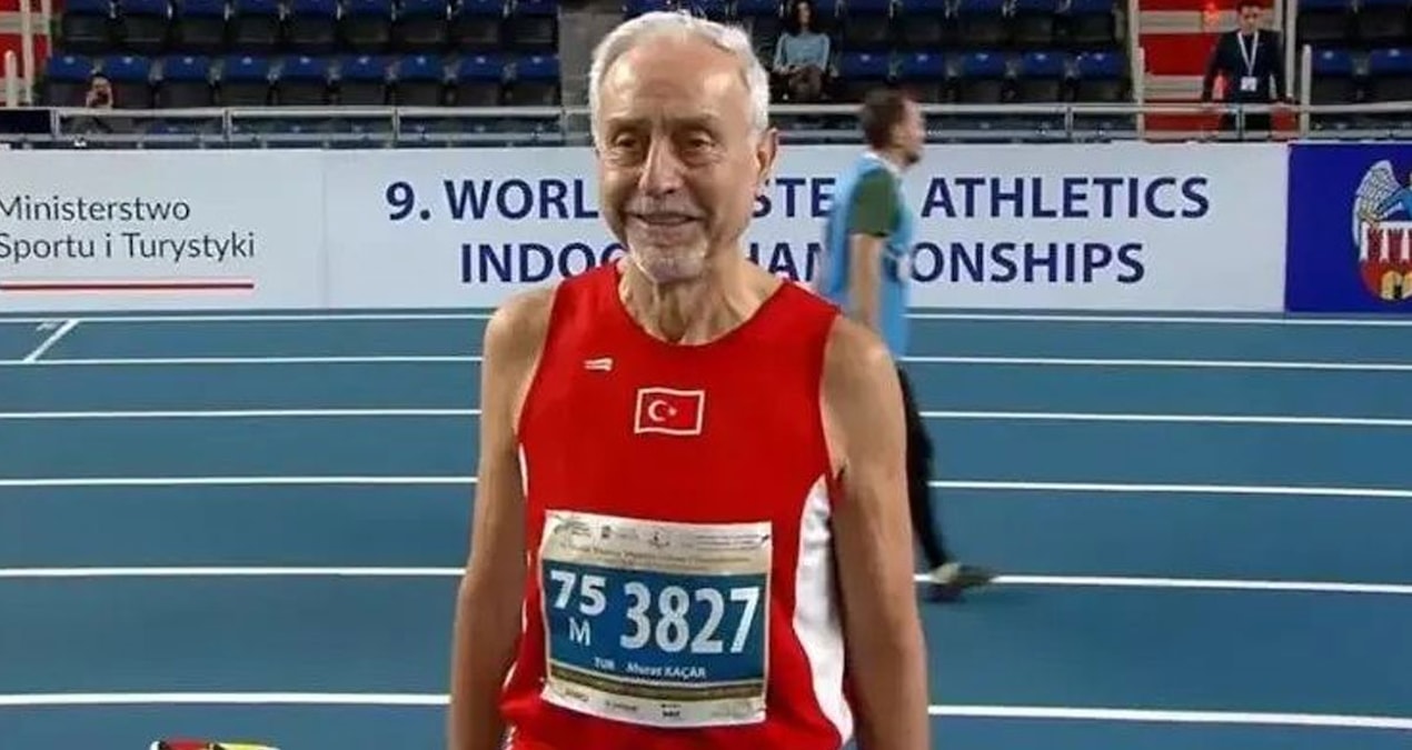 Bursa’da yaşayan 80 yaşındaki çocuk doktoru Murat Kaçar’ın atletizmde rekor hedefi.