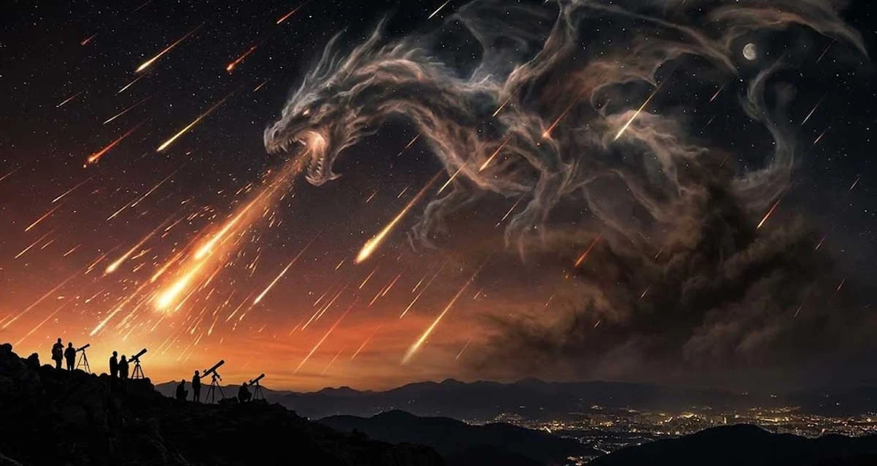 Saatte 10.000 meteor bırakan 'ejderha' 48 saat sonra Dünya'yı karanlığa gömecek