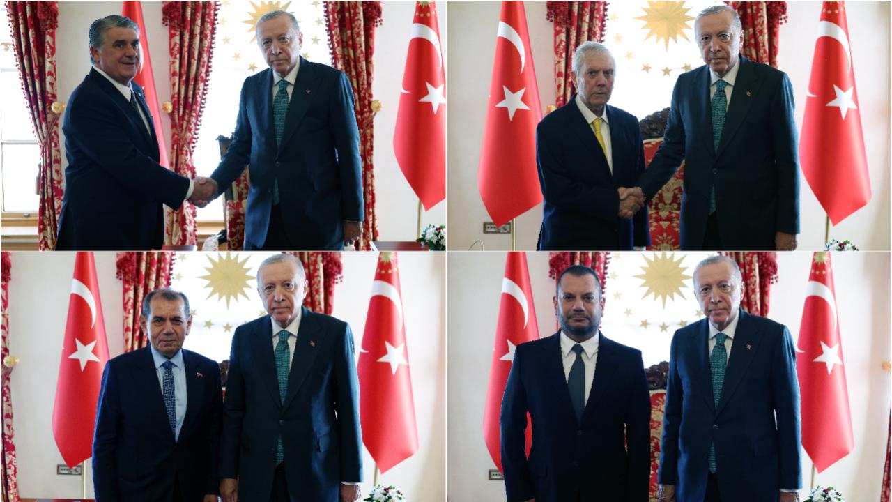 Cumhurbaşkanı Erdoğan, futbol kulüpleri başkanlarıyla bir araya geldi