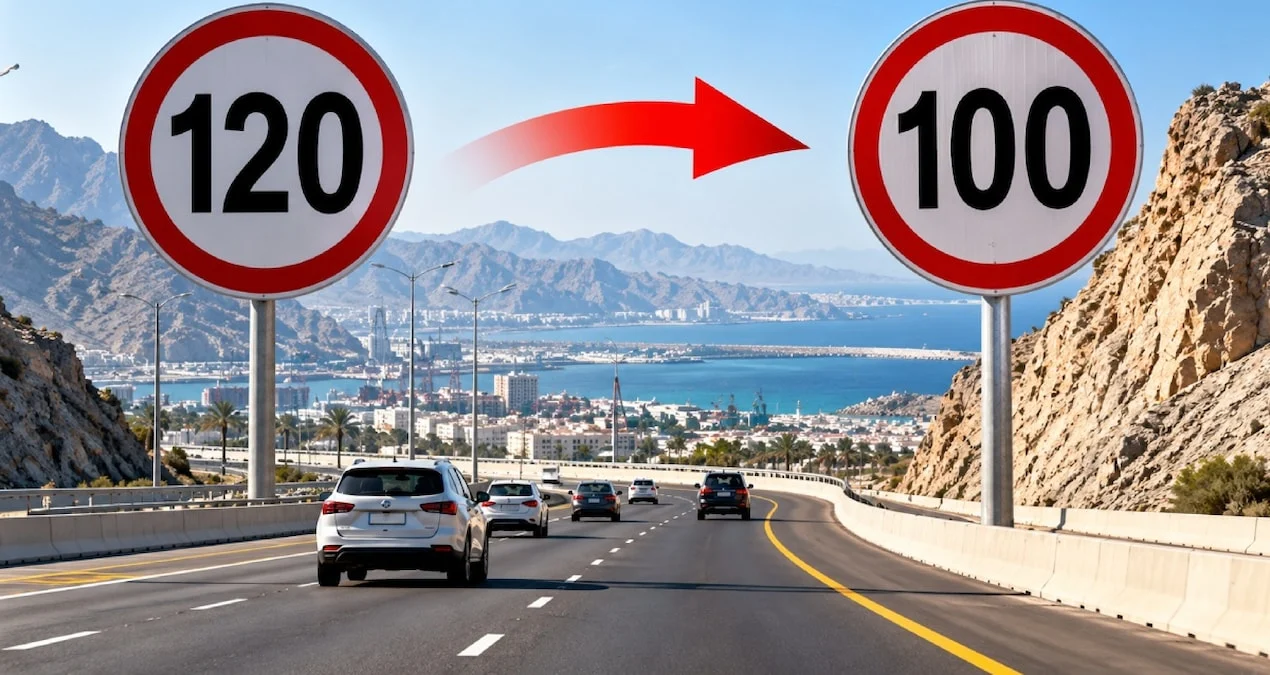 Füceyre-Hor Fakkan yolundaki hız sınırı 20 km/saat düşürüldü - www.gundemedair.com