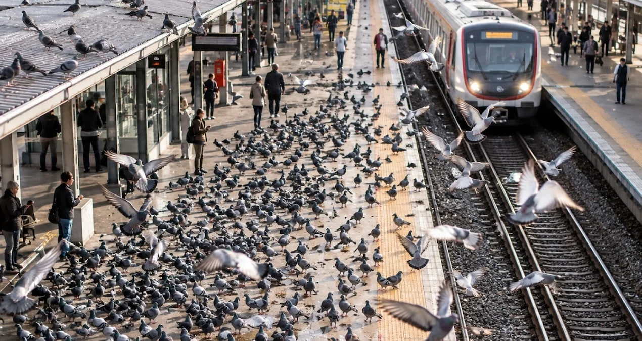 Tren istasyonlarındaki güvercin istilasına sıra dışı çözüm - Sözcü Gazetesi