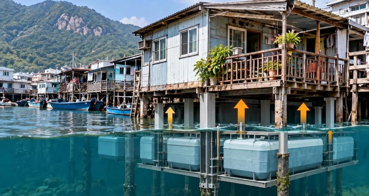 Hong Kong'da Geleneksel Kazık Evler İçin Yüzer Platform Çözümü - www.gundemedair.com
