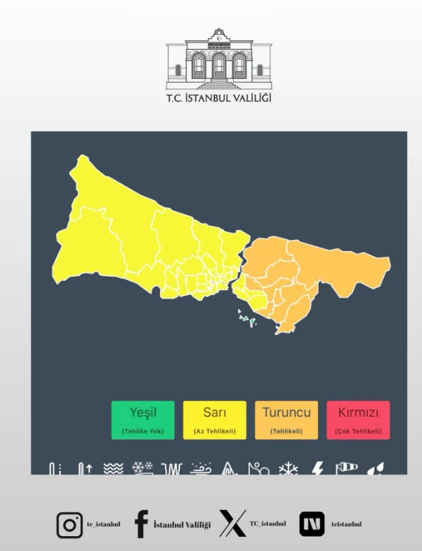 İstanbul'da kuvvetli yağış uyarısı: 16–17 Ekim - www.gundemedair.com