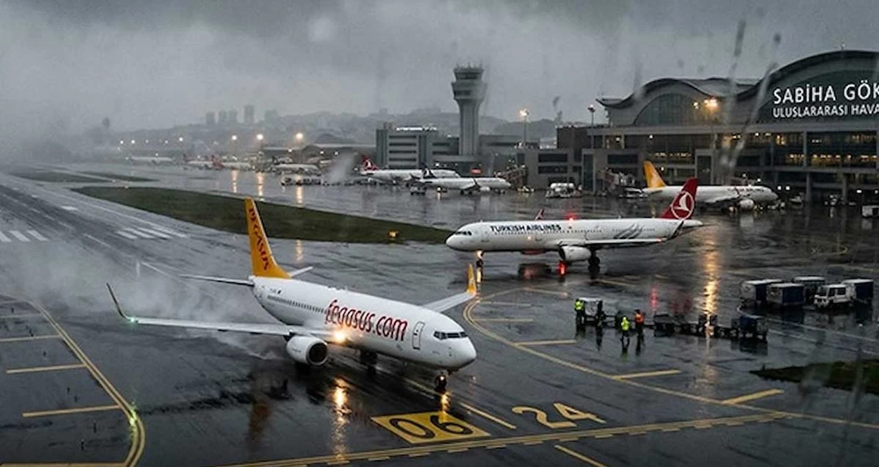 İstanbul'da Olumsuz Hava Koşulları Nedeniyle Uçuşlarda Aksamalar Yaşanıyor - www.gundemedair.com