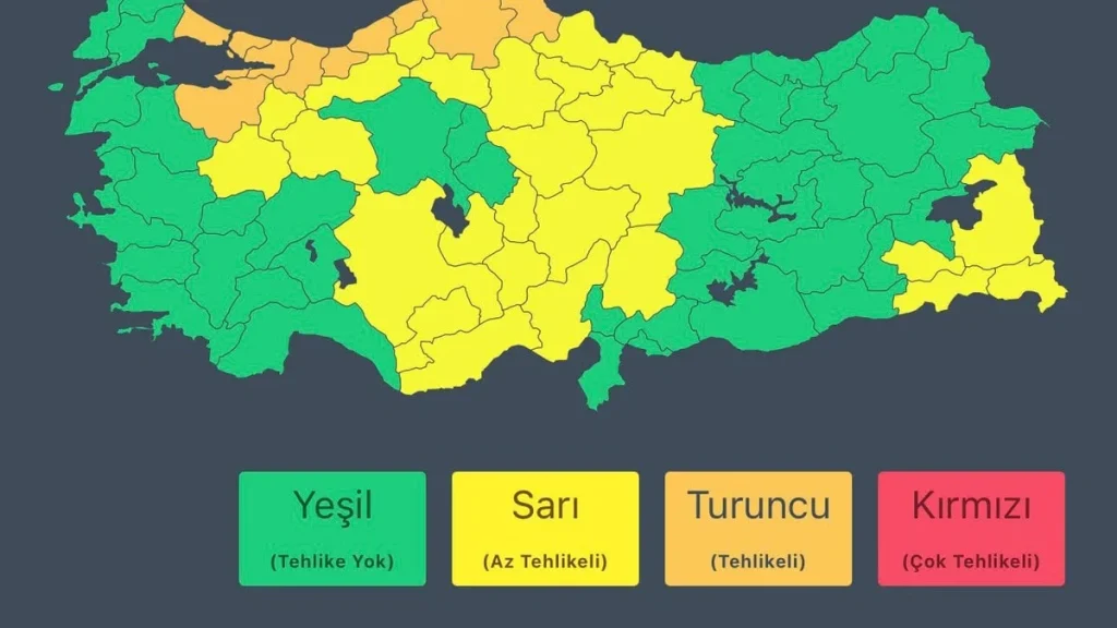 Meteoroloji ve Bakanlık'tan 18 İle Kuvvetli Yağış ve Fırtına Uyarısı - www.gundemedair.com