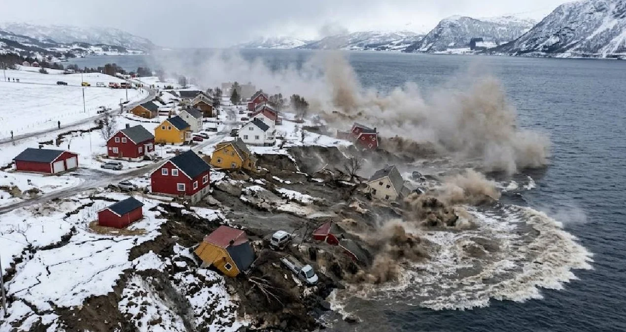 Norveç'te dev toprak kayması: Şehir dakikalar içinde suya gömüldü - www.gundemedair.com