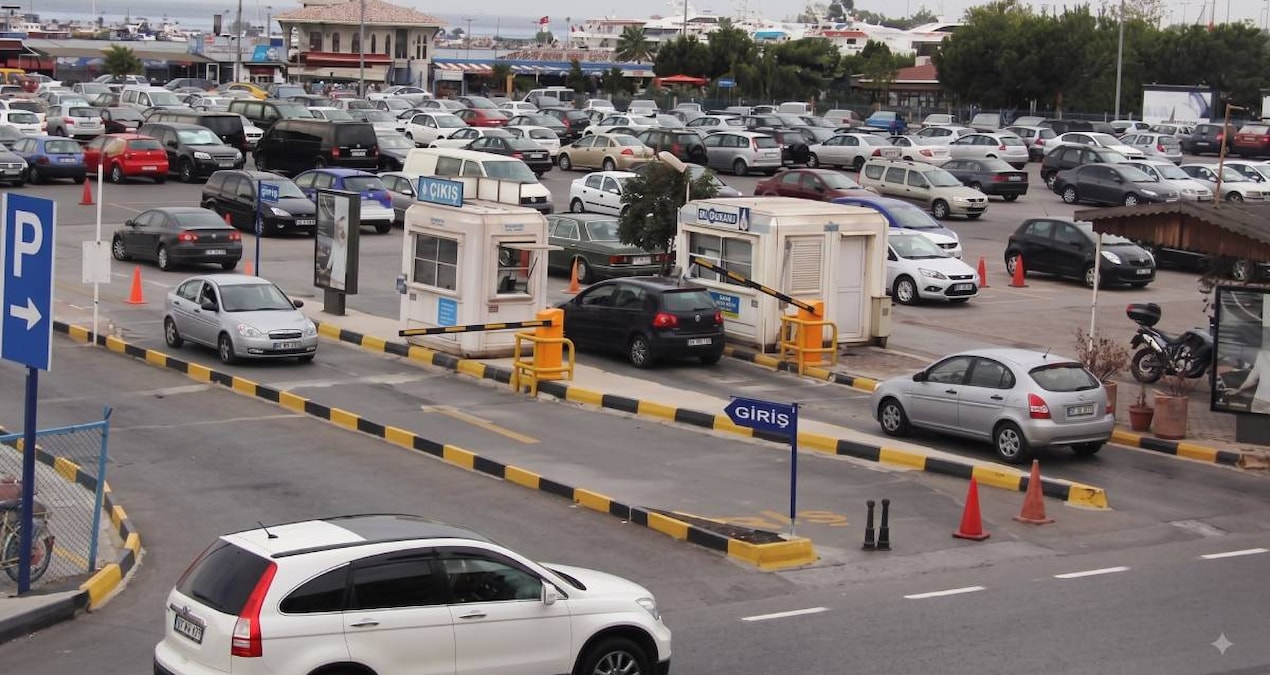 Hyundai’nin robotik LiDAR tabanlı otopark sisteminde araçların milimetrik parkı görseli