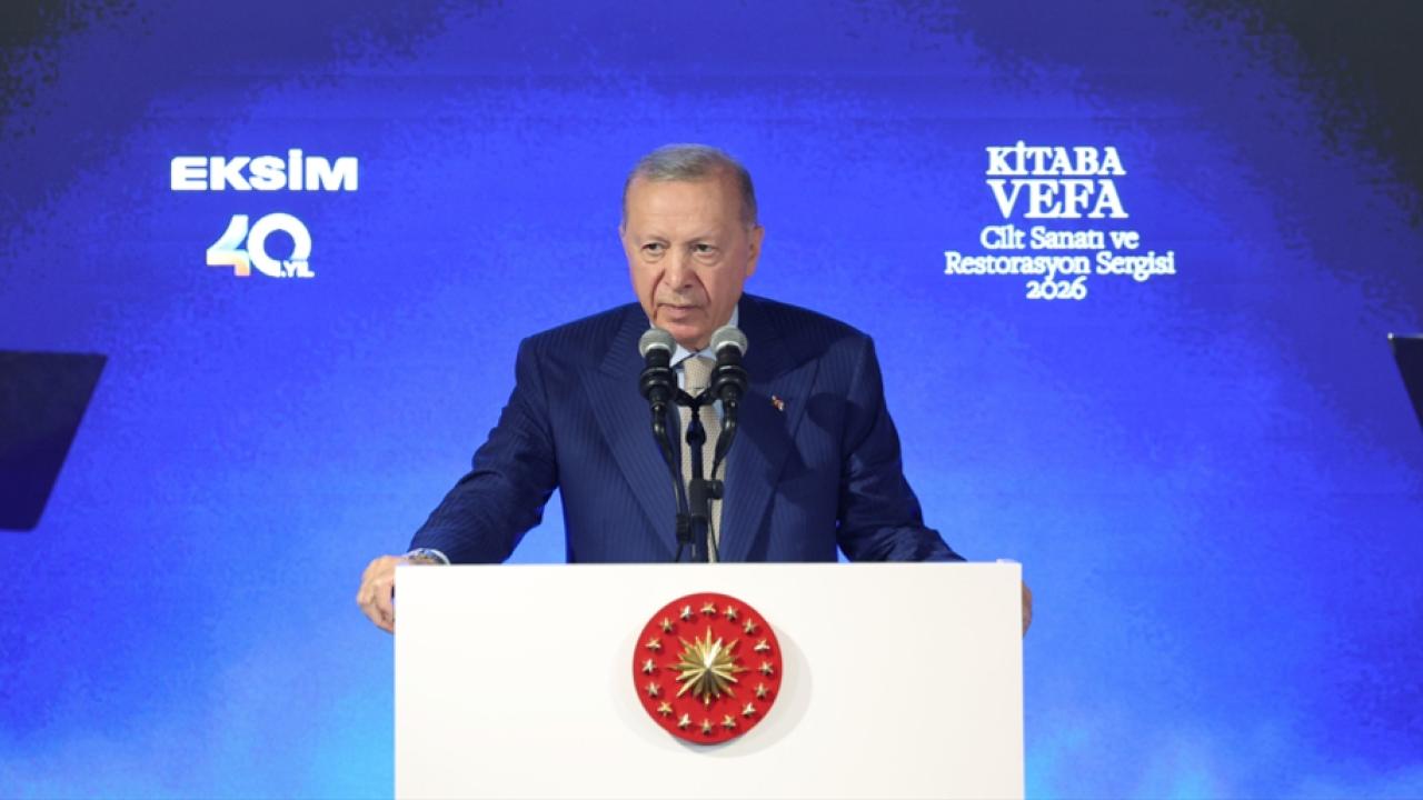 Cumhurbaşkanı Erdoğan, Tophane-i Amire’de sergi açılışında konuştu
