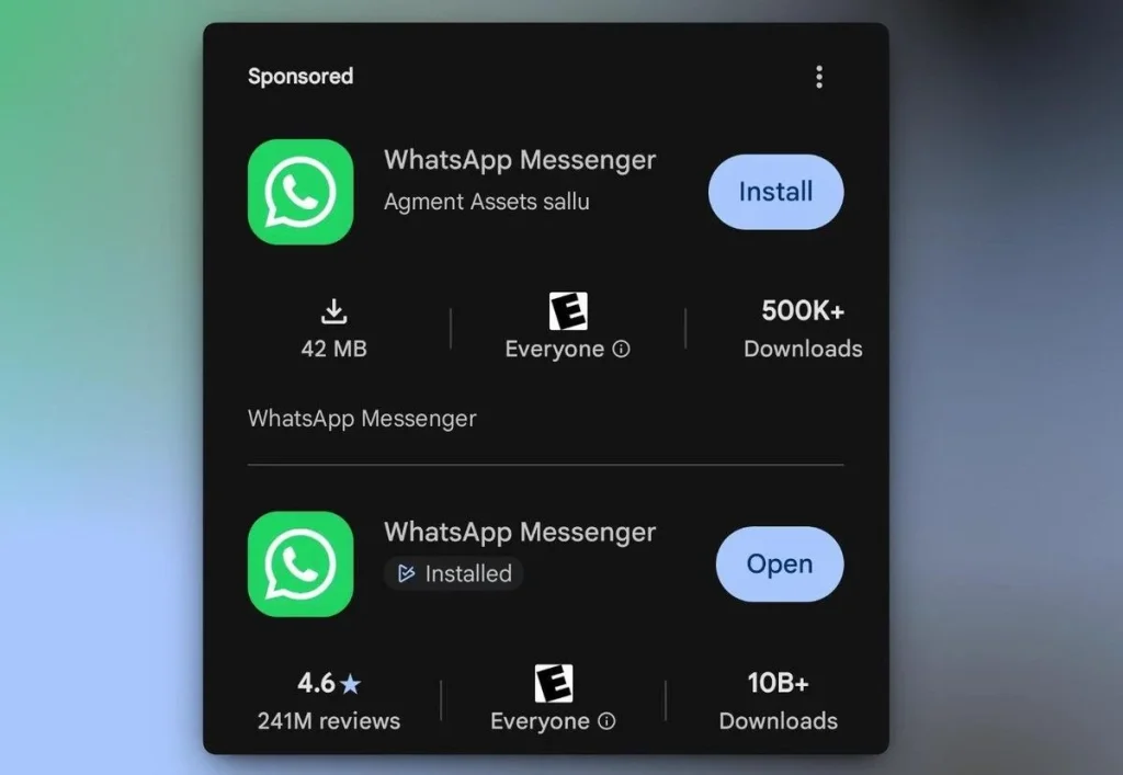 Sahte WhatsApp Uygulaması Google Play'de 500 Binden Fazla İndirildi - www.gundemedair.com