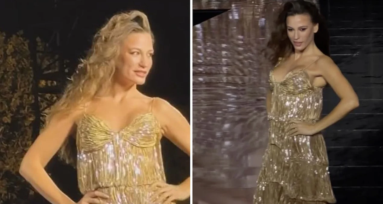 Serenay Sarıkaya Paris Moda Haftası’nda podyuma çıkarak uluslararası ünlülerle aynı