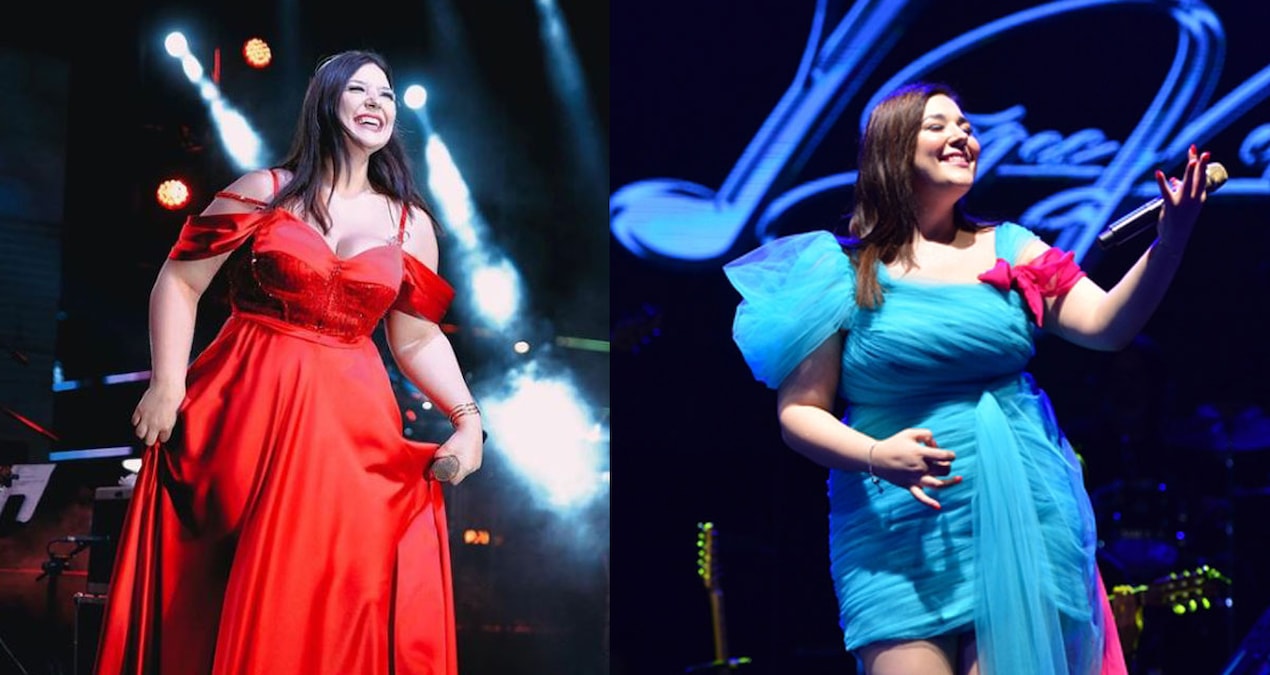 Tuğçe Kandemir, Tokat konserinde yeni imajıyla dikkat çekti