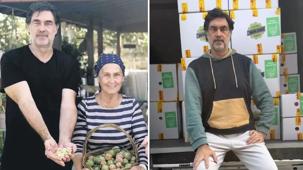 Ünlü oyuncu Burak Hakkı, ceviz hasadına katıldı ve siparişlere yetişemedi - www.gundemedair.com