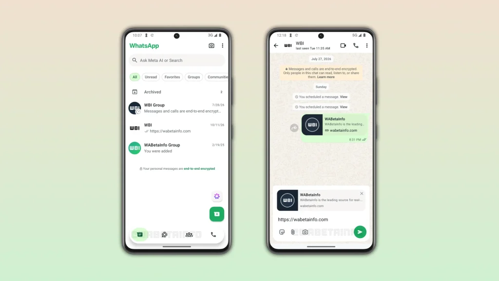 WhatsApp Android Arayüzü Yenileniyor: Sohbet Ekranı ve Alt Menü Tasarımı Değişiyor - www.gundemedair.com