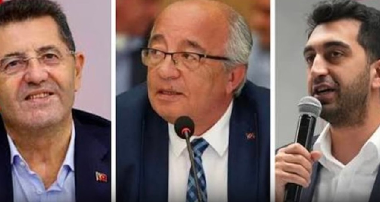 AKP İstanbul İl Başkanlığı önünde rozet takılan belediye başkanlarının fotoğrafı