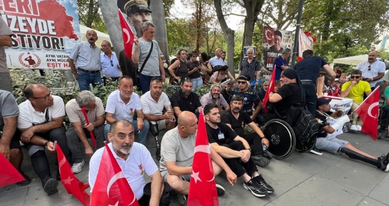 Ankara Güvenpark’ta özlük hakları için eylemde olan gaziler
