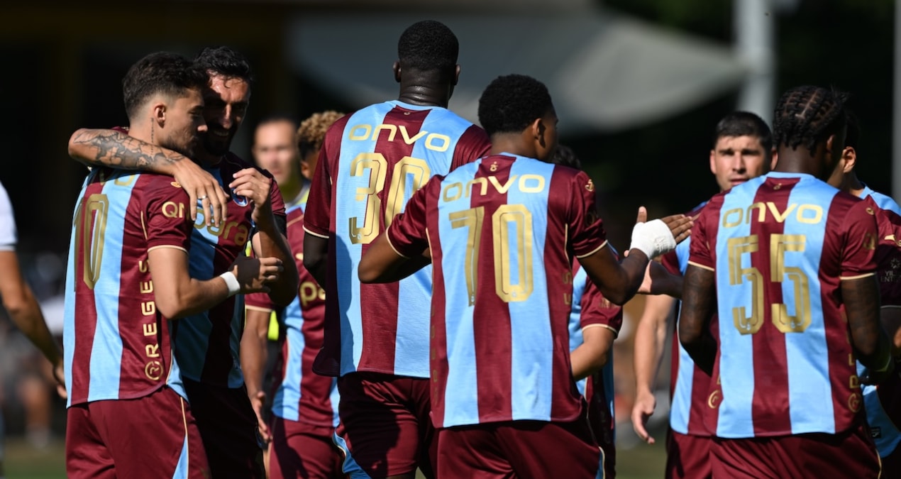 Trabzonspor’un Avusturya kampında Udinese’ye karşı 1-0’lık galibiyeti sırasında bir an
