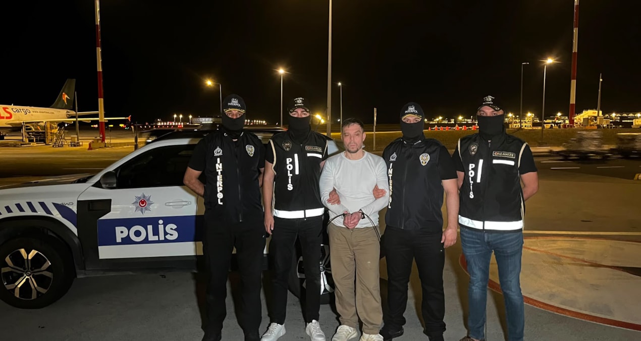 Arjantin’de yakalanan suç örgütü elebaşı Serkan Kurtuluş’un İstanbul Havalimanı’na inişi