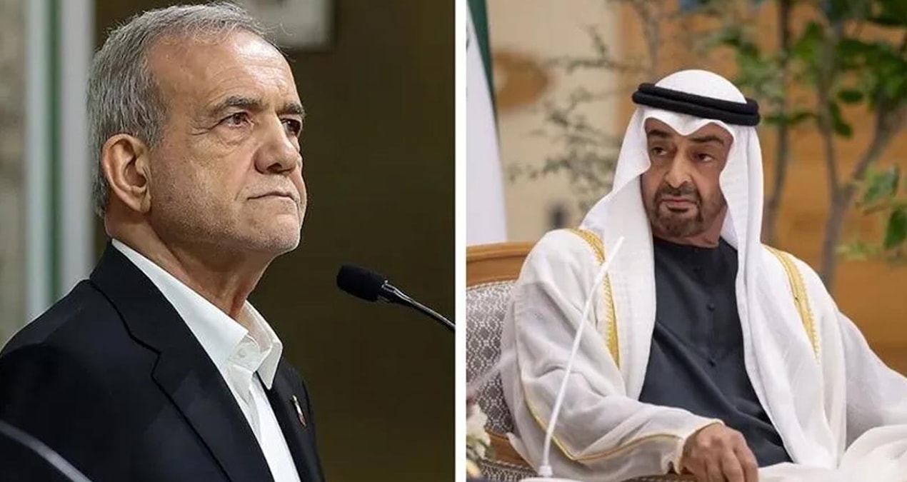 BAE bayrağı ve İran’la ticari işlemlerin askıya alındığını bildiren haber görseli