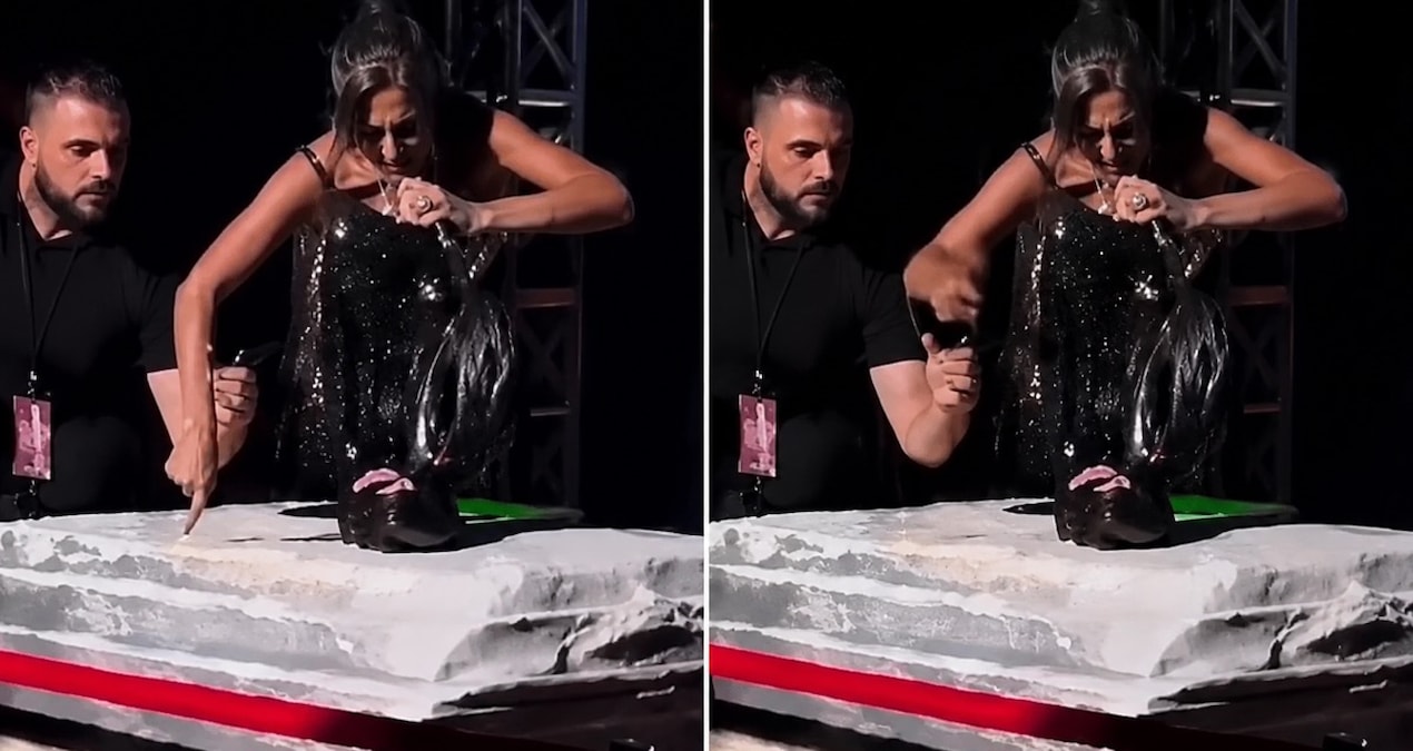 Yıldız Tilbe, konserinde güvenlik görevlisini ittiği anlarla gündem oldu