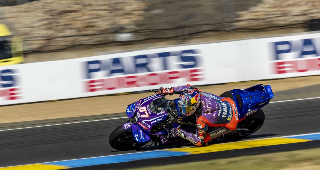 Toprak Razgatlıoğlu’nun Silverstone Pisti’nde MotoGP sprint yarışındaki görüntüsü