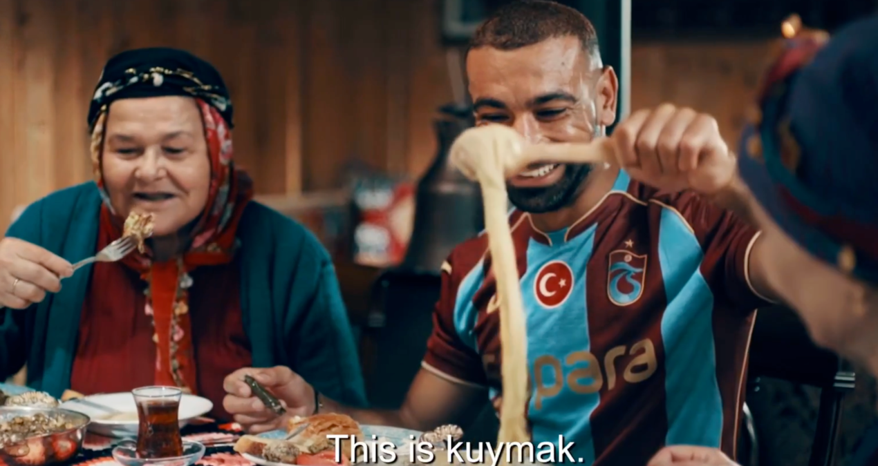 Trabzonspor’un Muhammed Salah için hazırlanan videoda yöresel lezzetlerle kahvaltı sofrası teması
