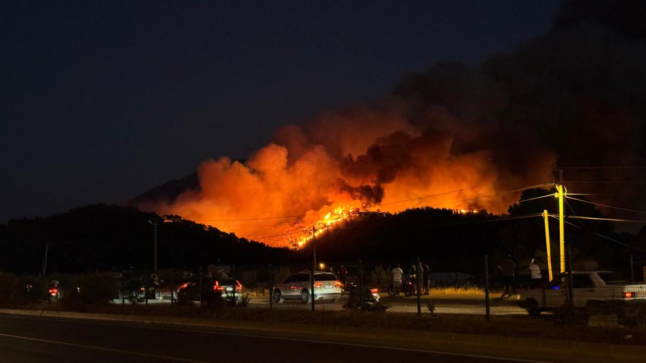 Fethiye’de ormanlık alanda yangın çıktı, müdahale sürüyor