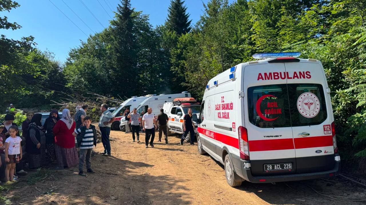 Giresun Piraziz’de hava aracı düştü ihbarı sonrası arama-kurtarma ekipleri Deregözü Köyü civarında çalışıyor