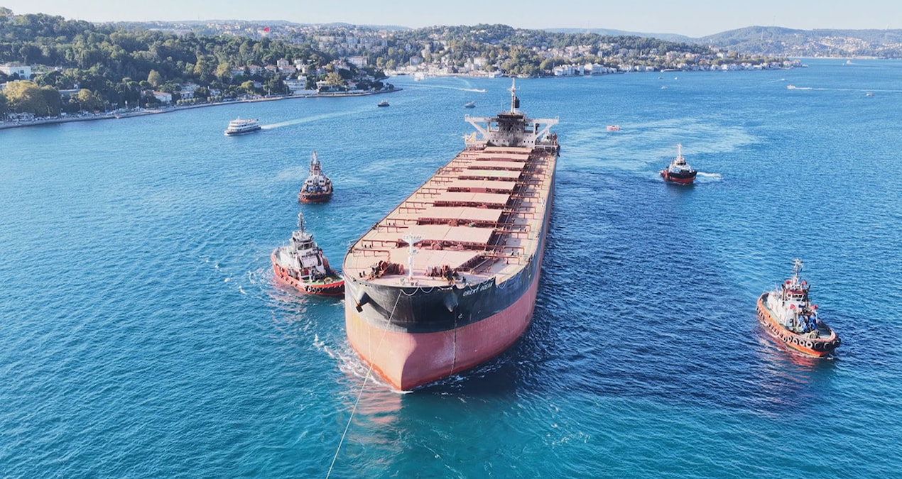 GREAT OCEAN isimli gemi İstanbul Boğazı’ndan güvenli bir şekilde geçti