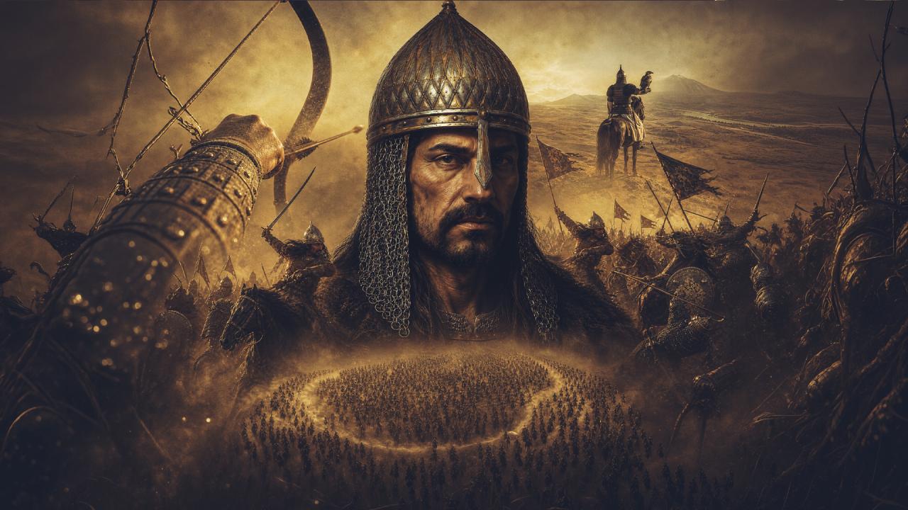 Sultan Alparslan’ın Malazgirt Muharebesi sırasında savaşa yön vermesi.