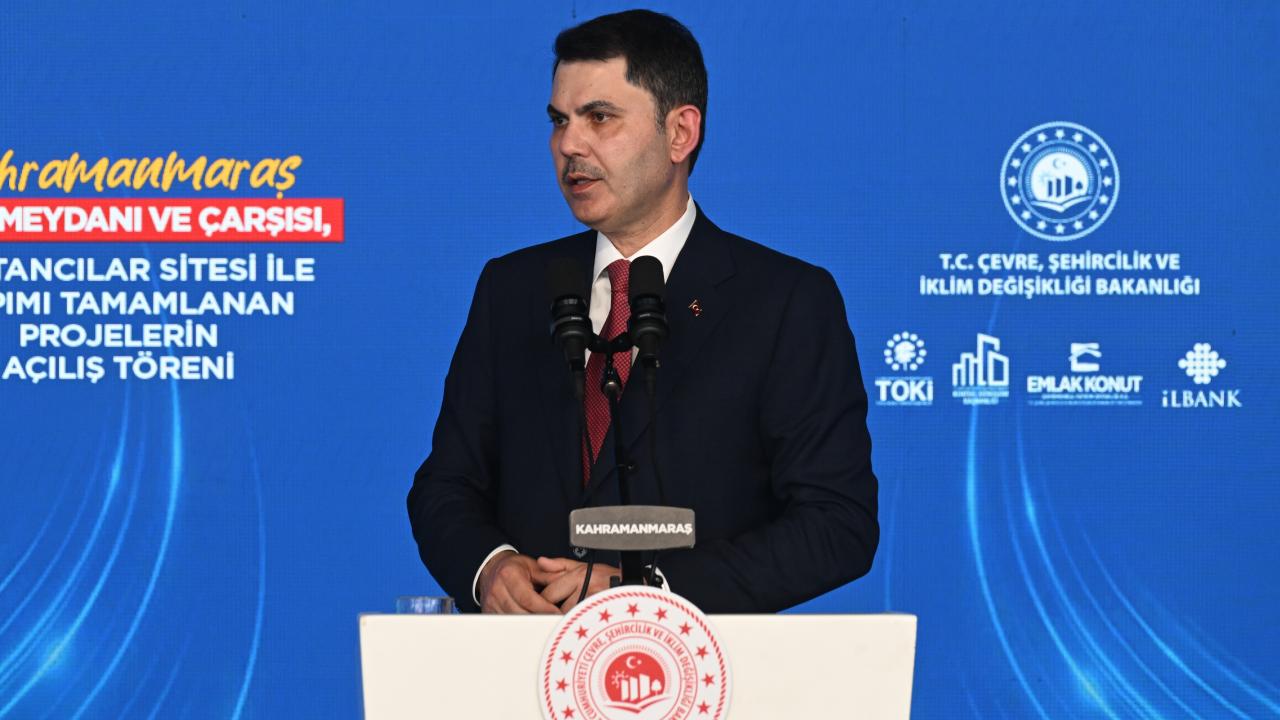 Kahramanmaraş’ta deprem sonrası yeniden inşa kapsamında Kent Meydanı ve Toptancılar Sitesi toplu açılışı