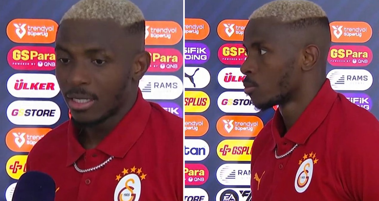 Galatasaray’ın Çorum FK ile oynadığı 2-2 biten maçın ardından Victor Osimhen açıklama yapıyor.