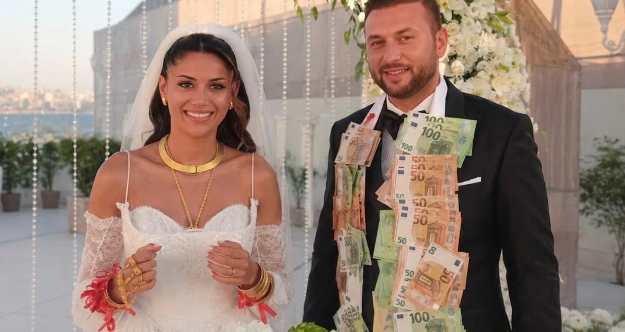 Almanya’daki 8 milyonluk soygunla ilişkilendirilen Yiğit Tufan’ın düğünde Euro ve altınla poz verdiği iddiası.